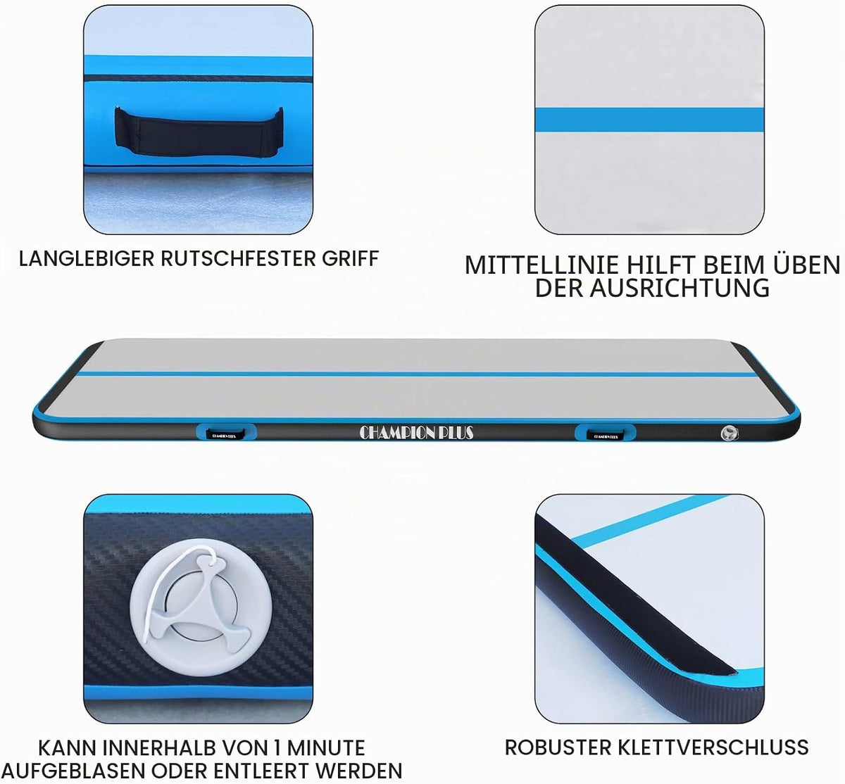 Airtrack Matte 3m – Aufblasbare Tumbling Matte – Turnmatte – Geprüfte Retourenware