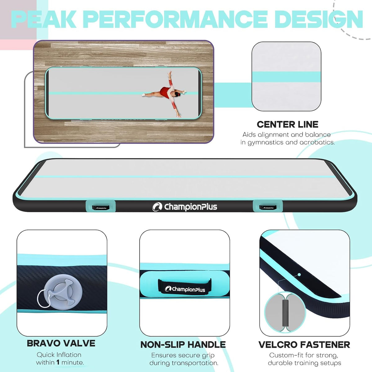 Airtrack Matte 3m – Aufblasbare Tumbling Matte – Turnmatte – Geprüfte Retourenware